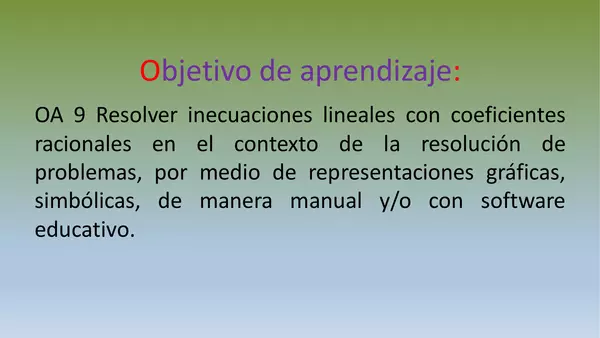 PRESENTACION INECUACIONES, OCTAVO BASICO, UNIDAD 2, MATEMATICAS