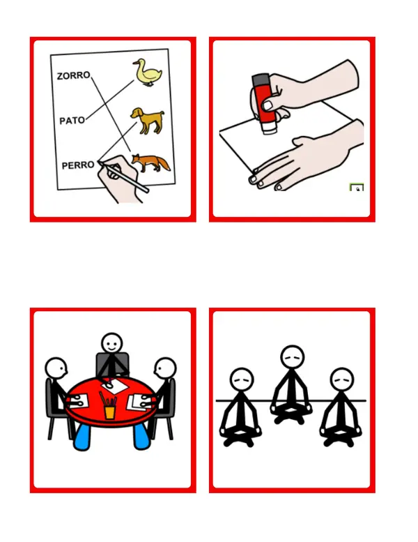Pictogramas para rutina escolar