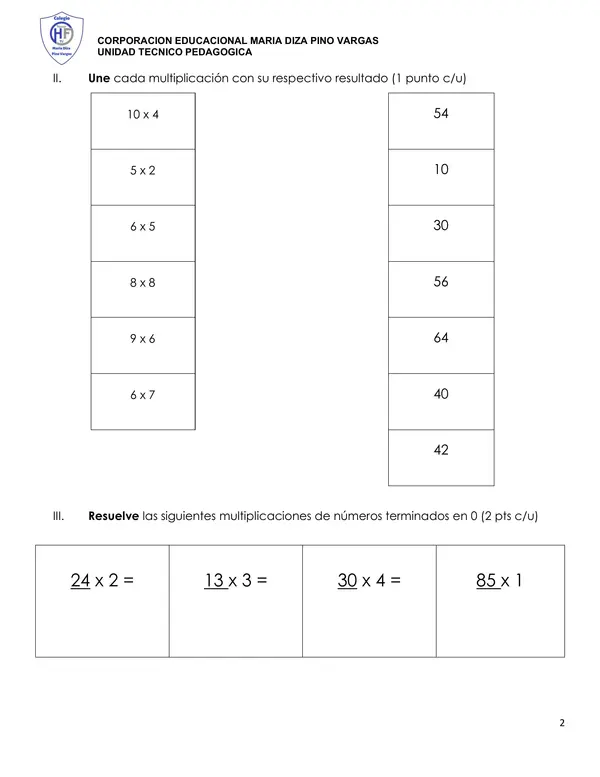 Evaluación matemática 