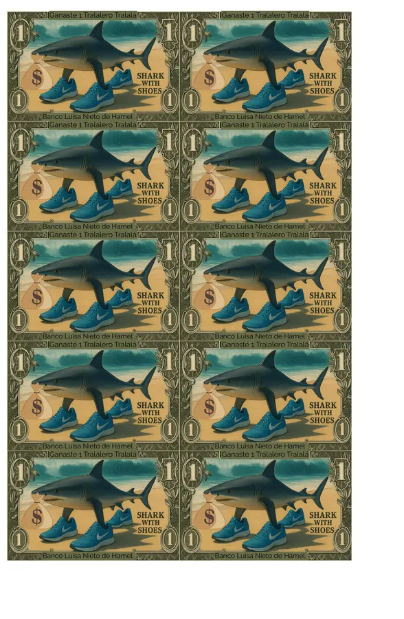 Billetes Brainrot italiano de incentivo 