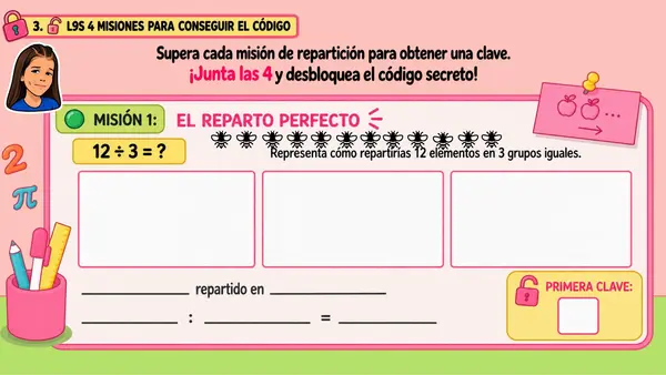 Divisiones: “Repartiendo sin perder aura"  3° básico