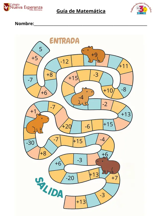 Tablero Matemática