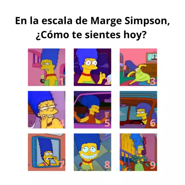 Escala de emociones "Marge Simpson"