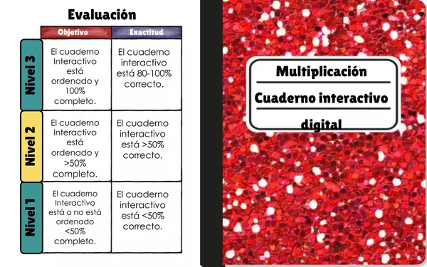 Multiplicación cuaderno interactivo digital
