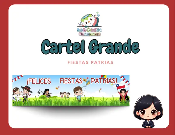 Cartel “¡Felices Fiestas Patrias!”