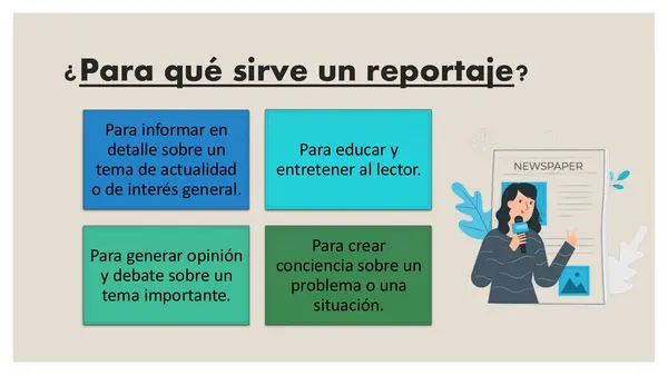 ppt el reportaje - quinto Básico