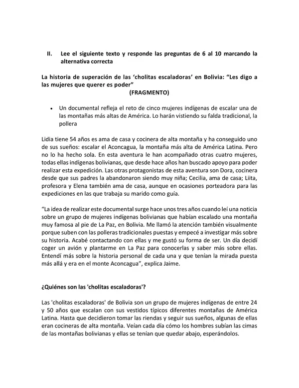  Control de comprensión lectora de textos no literarios