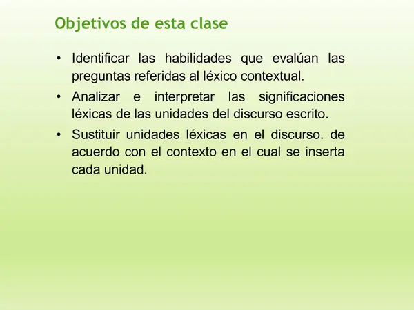 PPT PREPARACION PAES, LENGUAJE , Tvocabulario contextual, CLASE 5