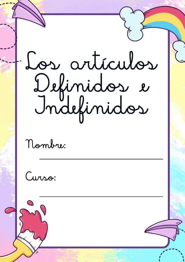 Artículos definidos e indefinidos 