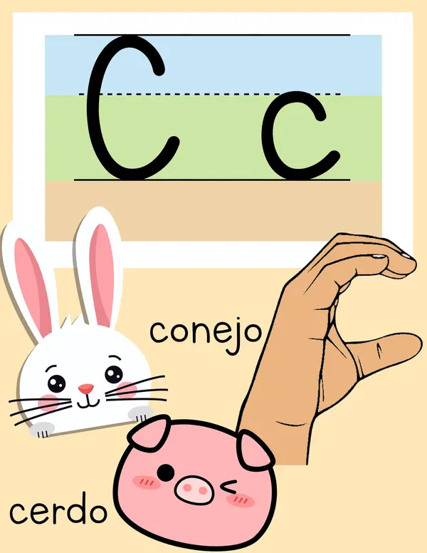 Abecedario de animales imprenta + LSCH