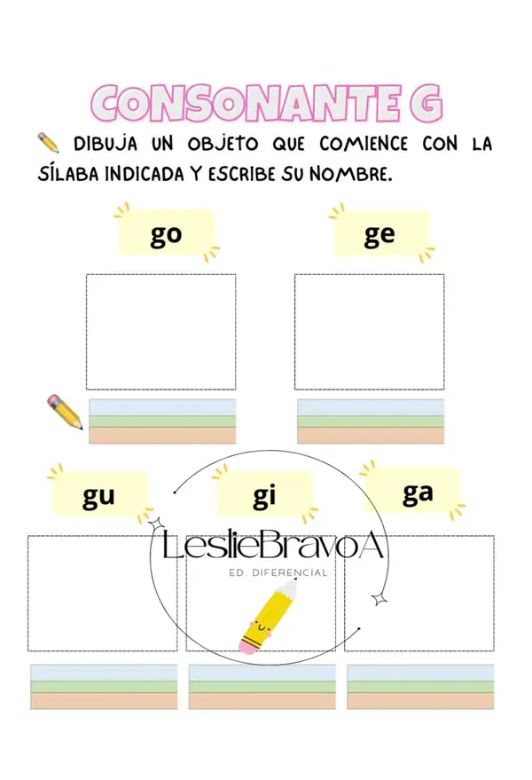 ✨ ¡Aprender las sílabas GA, GE, GI, GO y GU! ✨
