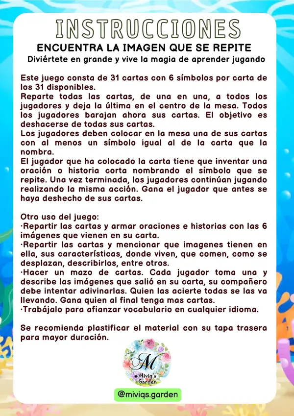 Juego de cartas Disney Marino (Dobble Spot It Game)