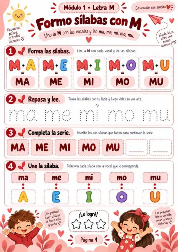 Pequeños pasos, grandes lectores | Cuadernillo completo de iniciación a la lectura y escritura