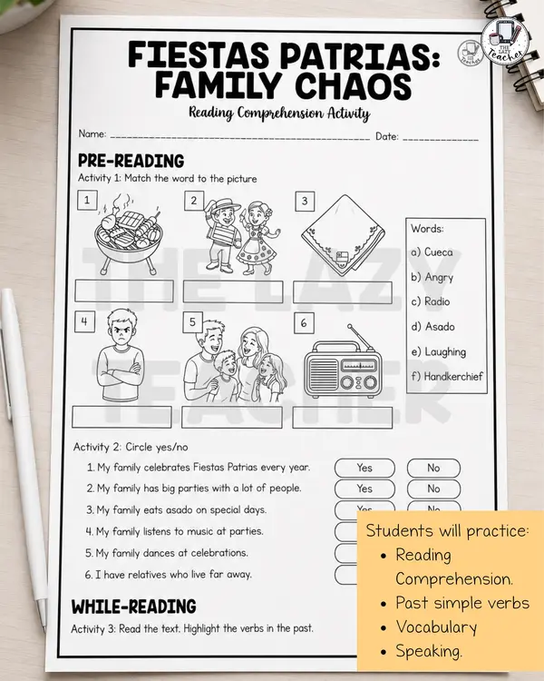Reading Activity: Fiestas Patrias | Past Simple