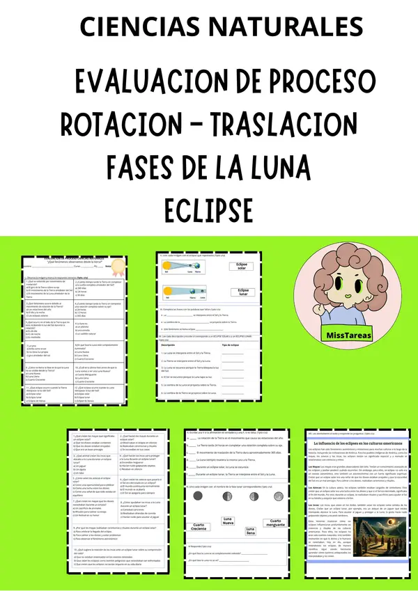  Evaluación de Ciencias: Eclipses y Fenómenos Astronómicos
