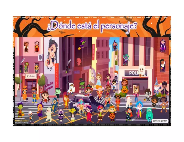 PDF: ¿Donde está el personaje? (Halloween)