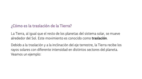 Clase 3 Lección 2 Unidad 1 "¿Cómo es la traslación de la Tierra?" 3° Básico