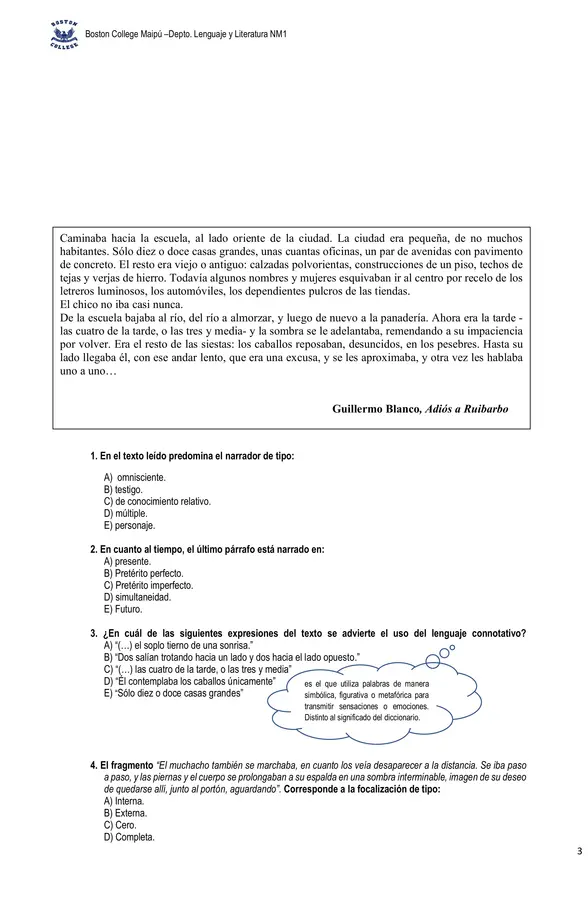 Guía comprensión lectora, segundo medio, habilidad identificar
