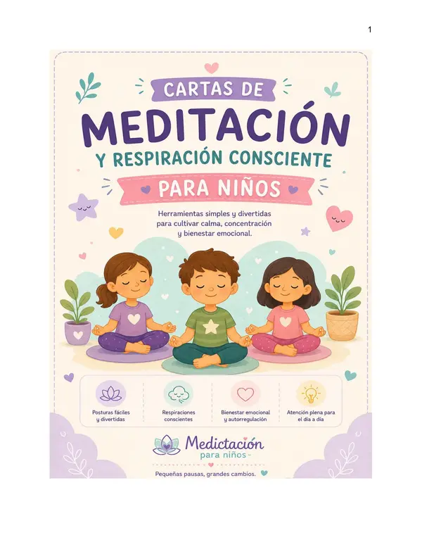 "CARTAS DE MEDITACIÓN Y RESPIRACIÓN CONCIENTE"PIE-TO-AULA-TERAPIA