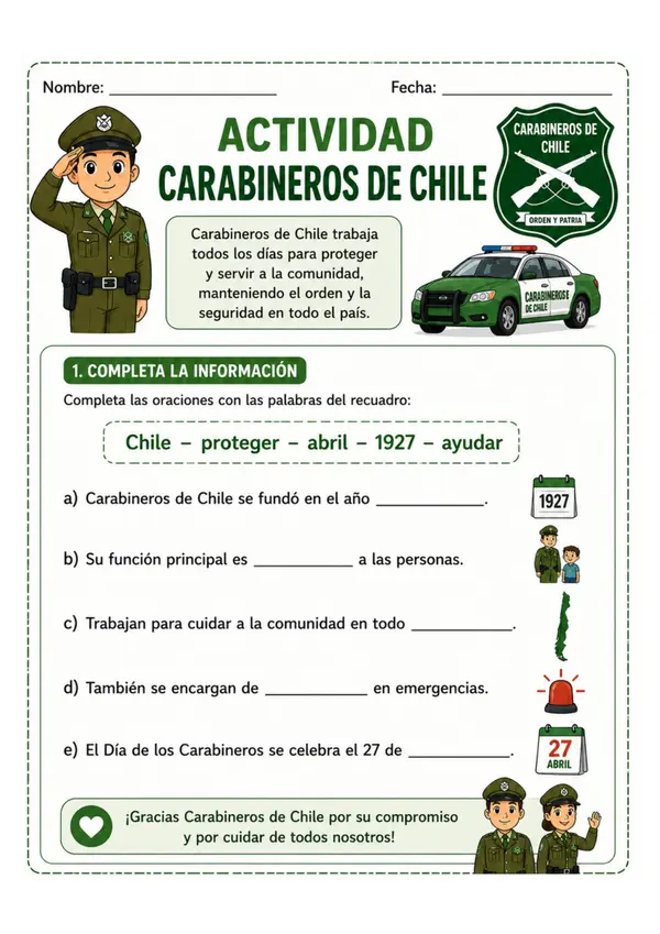 Actividad Carabineros de Chile 