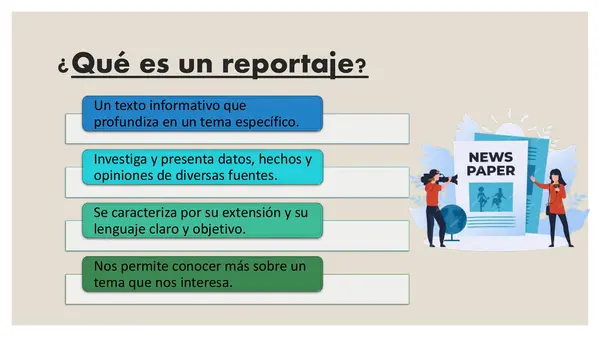 ppt el reportaje - quinto Básico