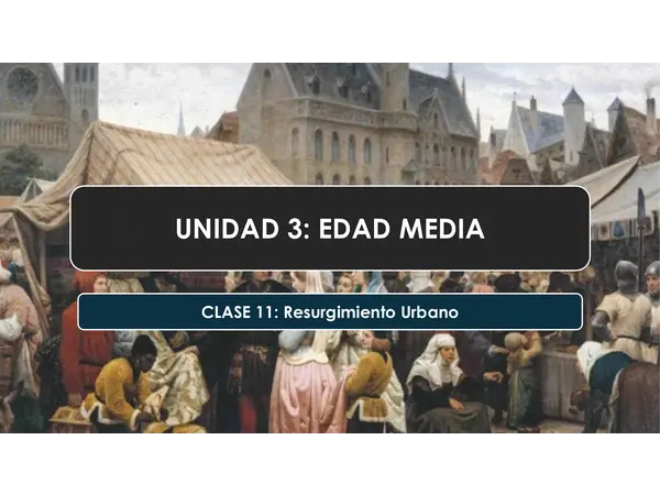 Resurgimiento Urbano Edad Media 