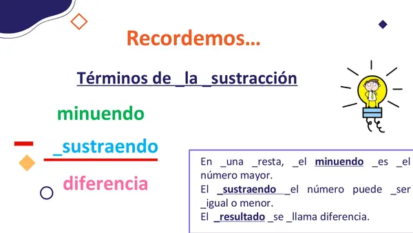 Sustracción con canje - Doble cero