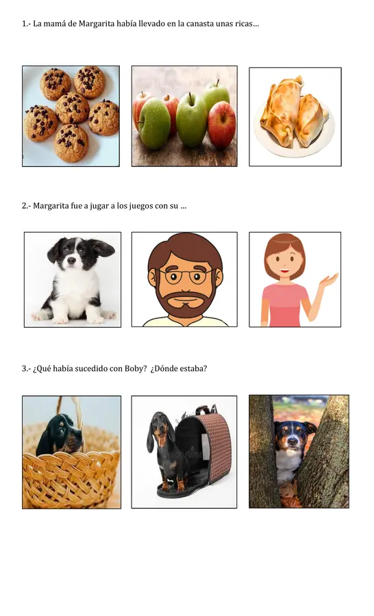 Evaluación de comprensión de textos.