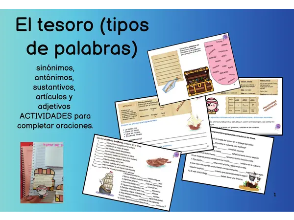EL TESORO, TIPOS DE PALABRAS