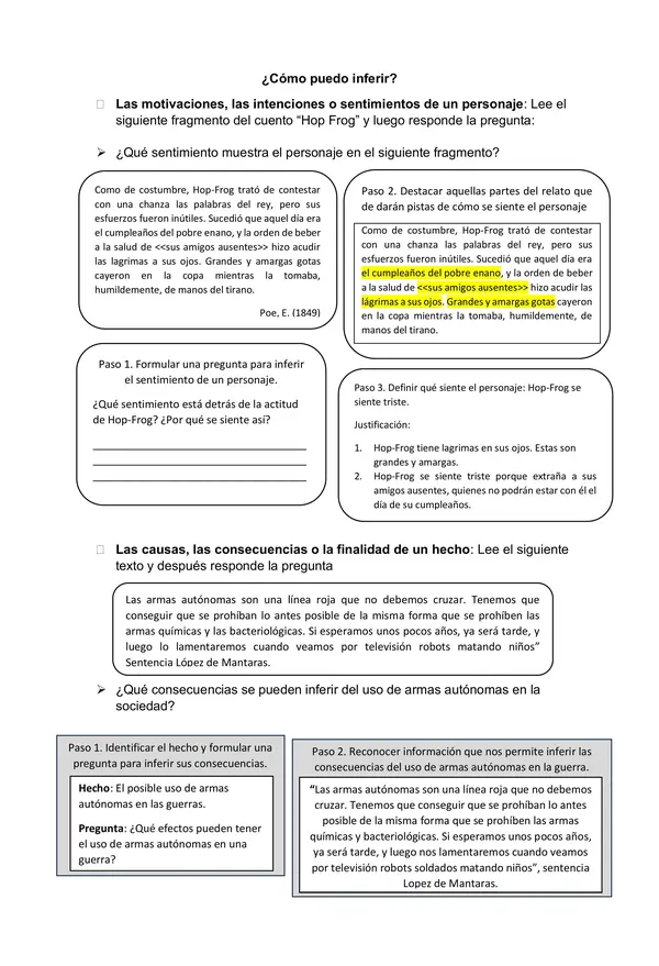 Guía de comprensión lectora