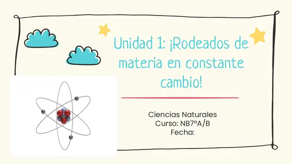 Clase 2: Rodeado de Materia en constante cambio. 7 Básico 