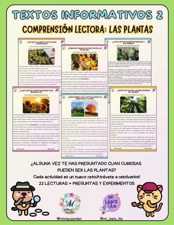 TEXTOS INFORMATIVOS LAS CURIOSIDADES DE LAS PLANTAS