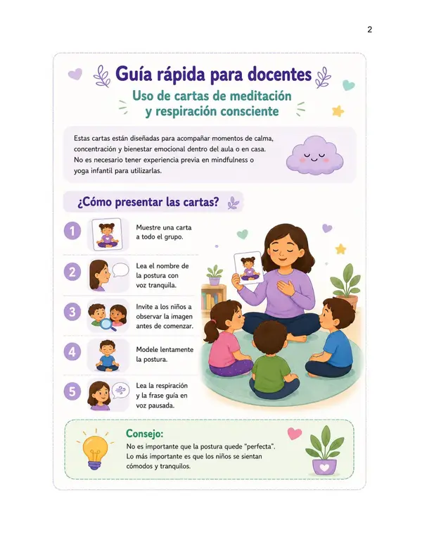 "CARTAS DE MEDITACIÓN Y RESPIRACIÓN CONCIENTE"PIE-TO-AULA-TERAPIA