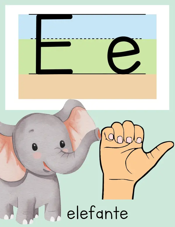 Abecedario de animales imprenta + LSCH