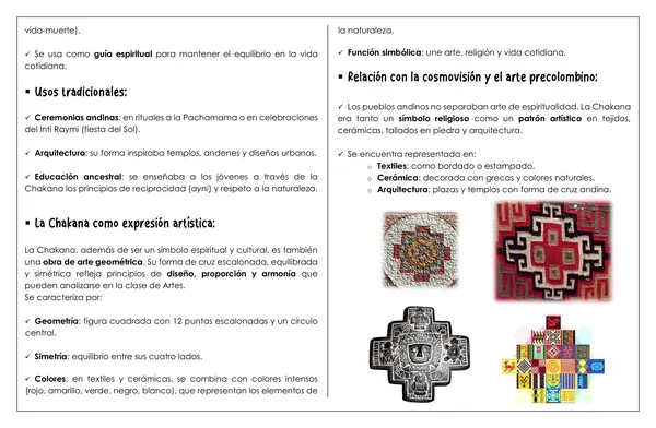 ARTES - La Chakana o Cruz andina como expresión artística