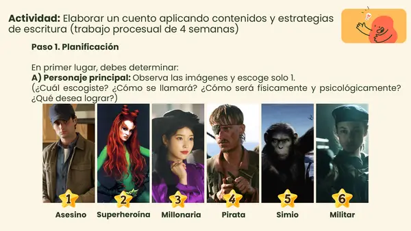 PPT Actividad elaboración de un cuento (juego interactivo).