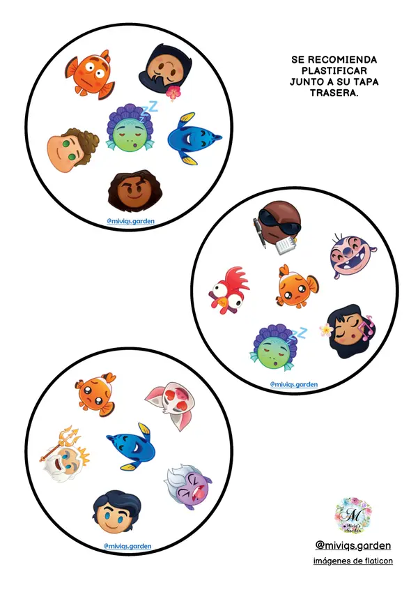 Juego de cartas Disney Marino (Dobble Spot It Game)