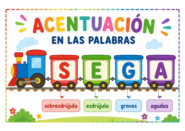 SEGA "Acentuación en las palabras" a color