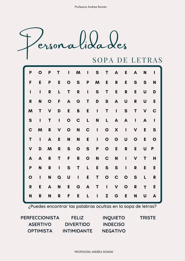 Pack Sopas de Letras – Inicio de Año Escolar