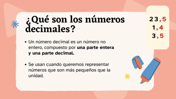 Cálculo de operatoria con números decimales