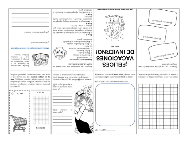 Fanzine para desarrollar en vacaciones de invierno