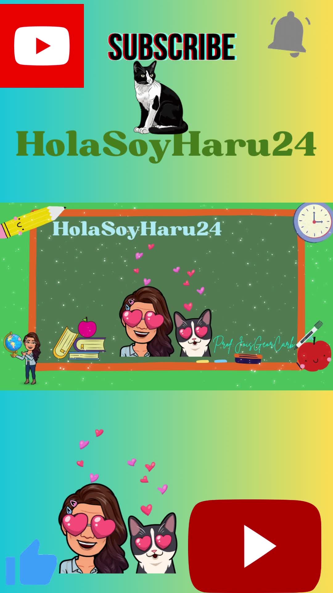 Feliz Día del Maestro #HolaSoyHaru24 Aprende con Haru: #letras JuegosDePalabras