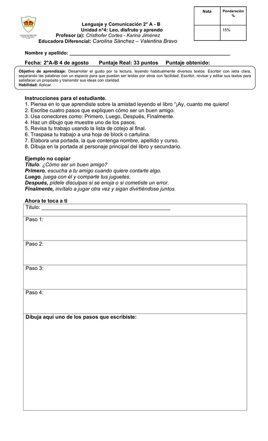 evaluacion plan lector