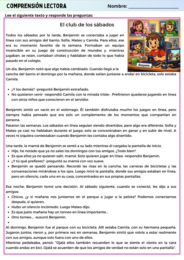 Habilidad de Reflexionar Lenguaje y Comunicación