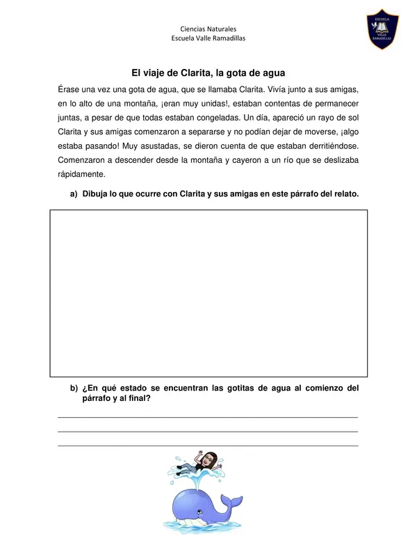 Guía de Ciencias Naturales El ciclo del agua 2do básico