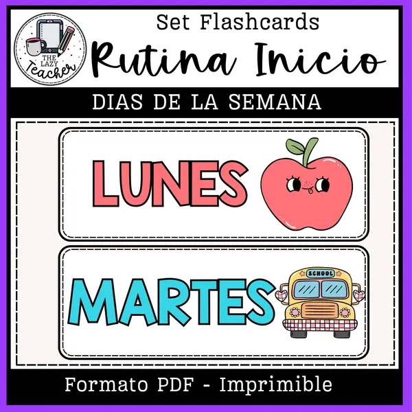 FLASHCARDS - RUTINA INICIO DE CLASE - ESPAÑOL