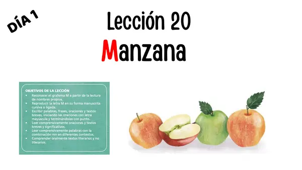 Lección 20 Manzana Parte 2 Mayúsculas Método Matte