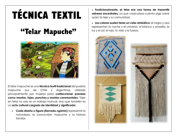 ARTES - Técnica textil: telar mapuche