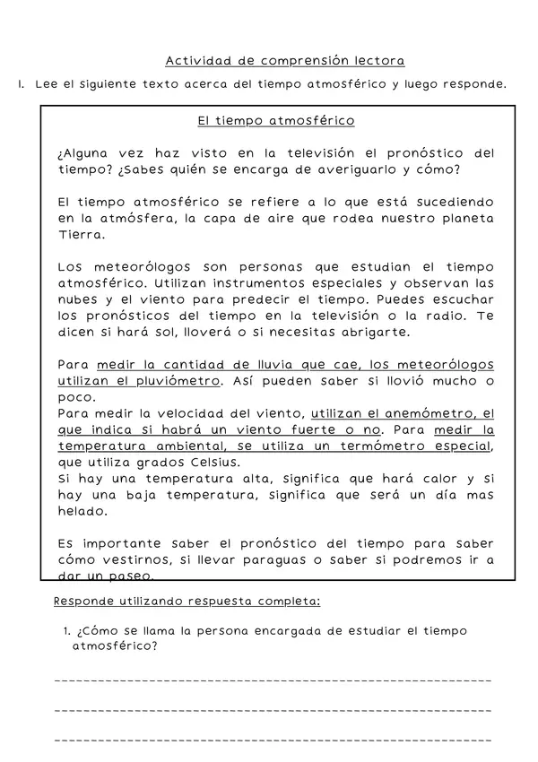 Comprensión lectora