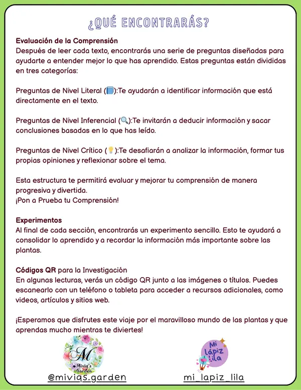 TEXTOS INFORMATIVOS LAS CURIOSIDADES DE LAS PLANTAS